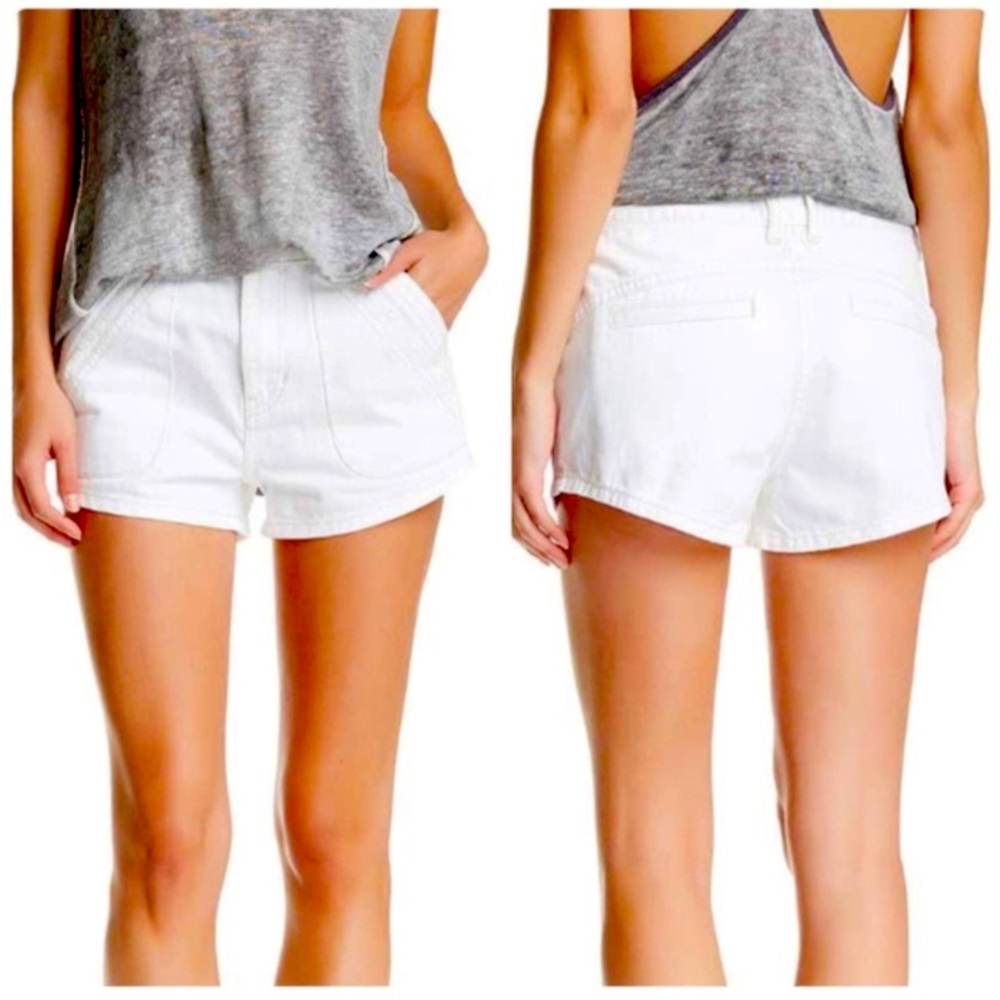 Free People White Sweet Surrender Jean Shorts